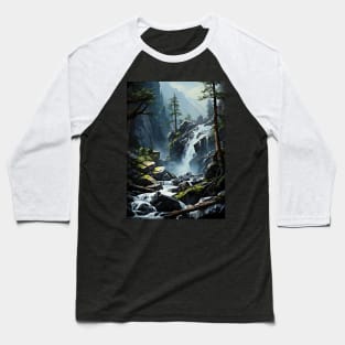 Mountain River Nature Photography Baseball T-Shirt